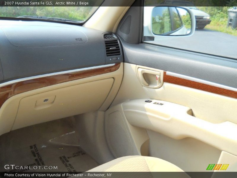 Arctic White / Beige 2007 Hyundai Santa Fe GLS