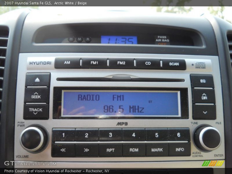 Arctic White / Beige 2007 Hyundai Santa Fe GLS
