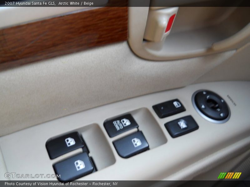 Arctic White / Beige 2007 Hyundai Santa Fe GLS