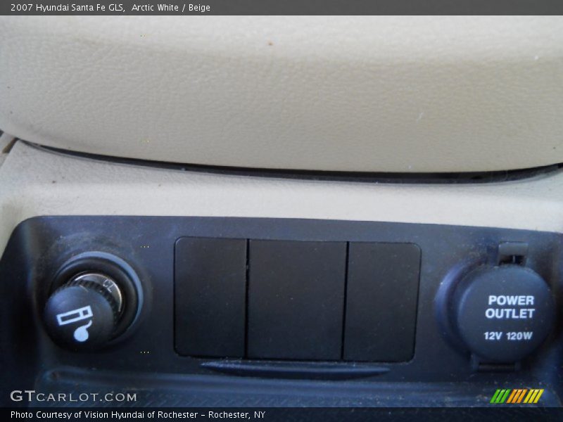 Arctic White / Beige 2007 Hyundai Santa Fe GLS