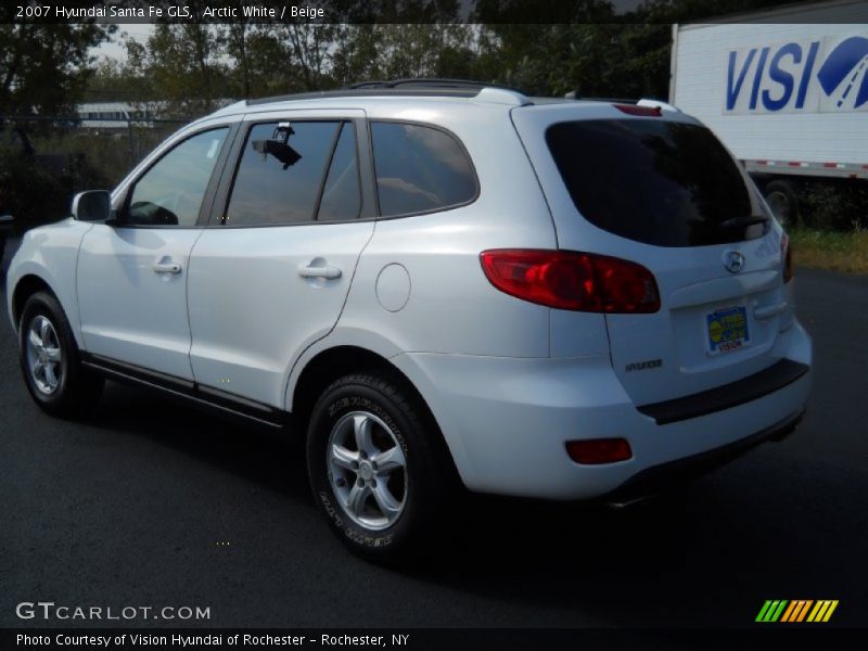 Arctic White / Beige 2007 Hyundai Santa Fe GLS