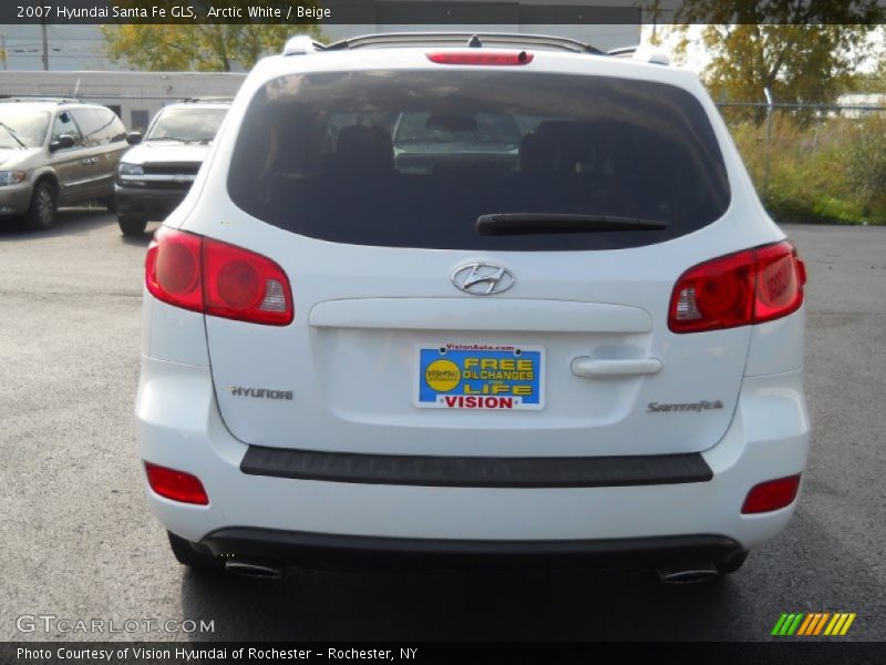 Arctic White / Beige 2007 Hyundai Santa Fe GLS