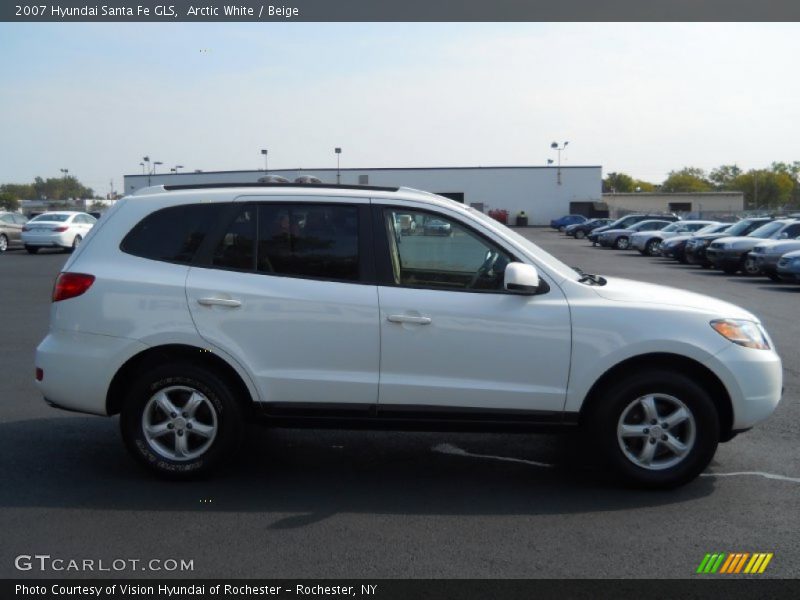 Arctic White / Beige 2007 Hyundai Santa Fe GLS