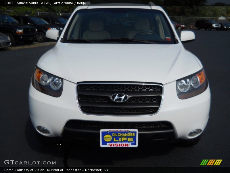 Arctic White / Beige 2007 Hyundai Santa Fe GLS