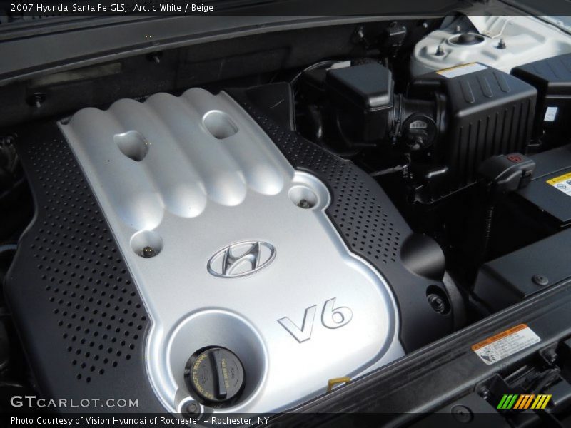 Arctic White / Beige 2007 Hyundai Santa Fe GLS