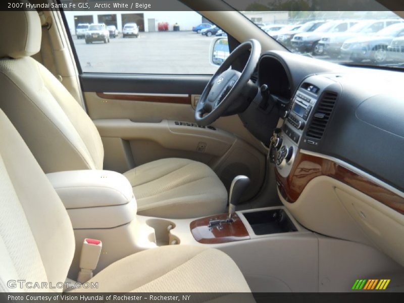 Arctic White / Beige 2007 Hyundai Santa Fe GLS