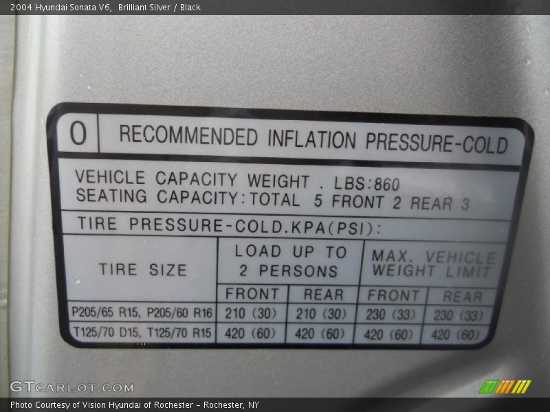 Brilliant Silver / Black 2004 Hyundai Sonata V6