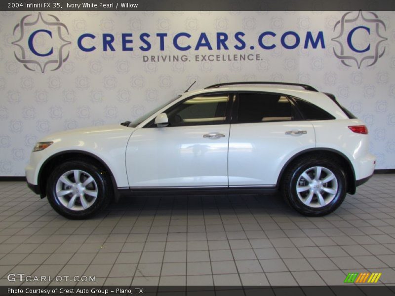 Ivory White Pearl / Willow 2004 Infiniti FX 35