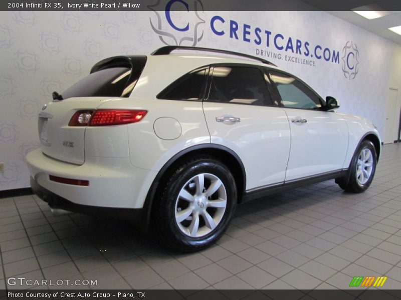 Ivory White Pearl / Willow 2004 Infiniti FX 35