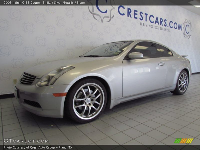 Brilliant Silver Metallic / Stone 2005 Infiniti G 35 Coupe