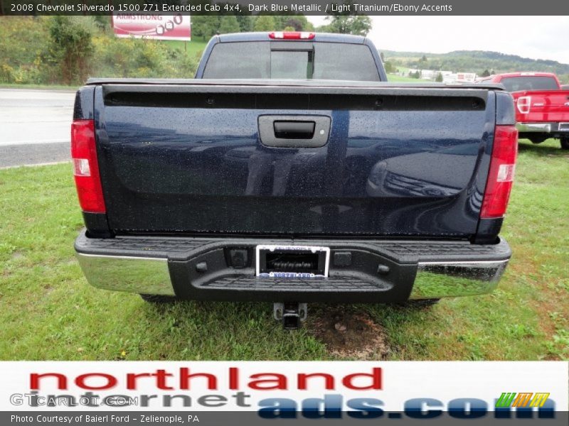 Dark Blue Metallic / Light Titanium/Ebony Accents 2008 Chevrolet Silverado 1500 Z71 Extended Cab 4x4