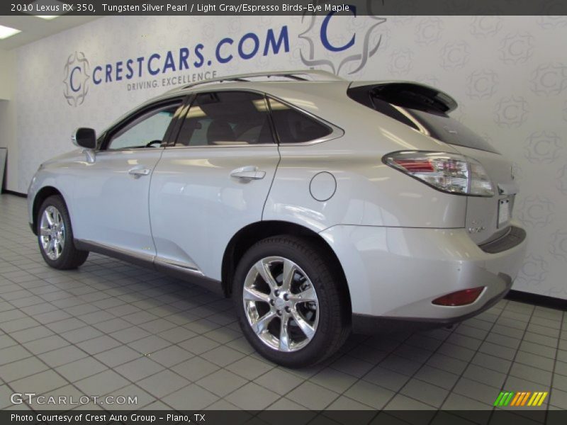 Tungsten Silver Pearl / Light Gray/Espresso Birds-Eye Maple 2010 Lexus RX 350