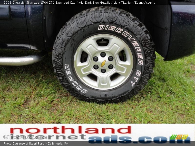 Dark Blue Metallic / Light Titanium/Ebony Accents 2008 Chevrolet Silverado 1500 Z71 Extended Cab 4x4