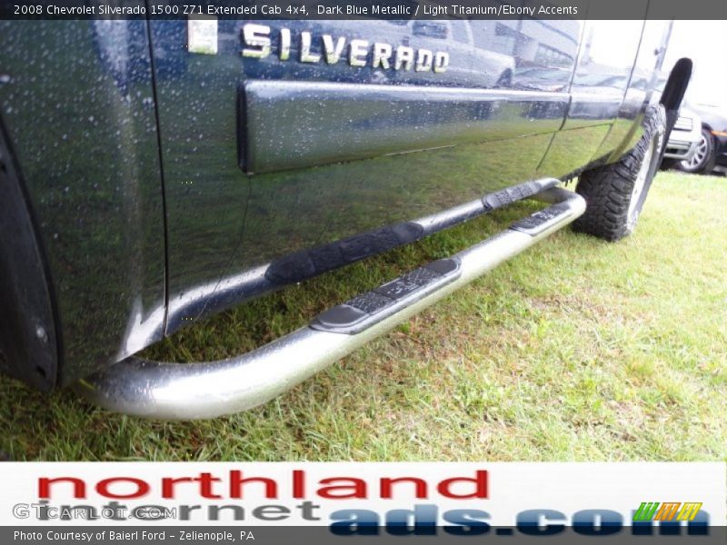 Dark Blue Metallic / Light Titanium/Ebony Accents 2008 Chevrolet Silverado 1500 Z71 Extended Cab 4x4