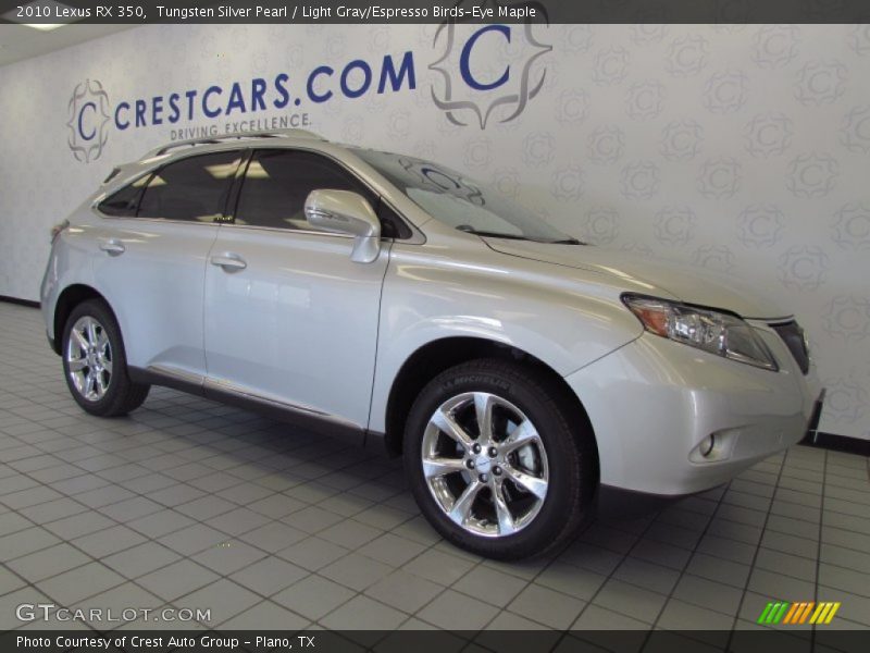 Tungsten Silver Pearl / Light Gray/Espresso Birds-Eye Maple 2010 Lexus RX 350