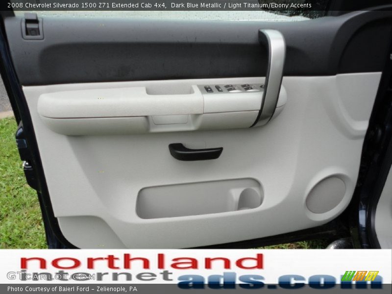 Dark Blue Metallic / Light Titanium/Ebony Accents 2008 Chevrolet Silverado 1500 Z71 Extended Cab 4x4