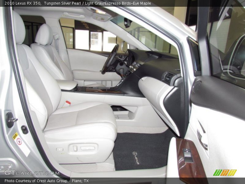 Tungsten Silver Pearl / Light Gray/Espresso Birds-Eye Maple 2010 Lexus RX 350