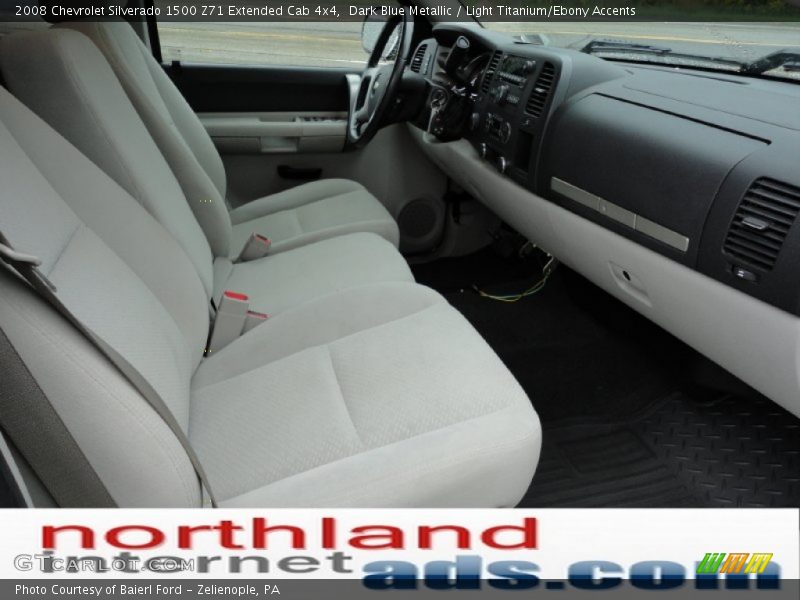 Dark Blue Metallic / Light Titanium/Ebony Accents 2008 Chevrolet Silverado 1500 Z71 Extended Cab 4x4