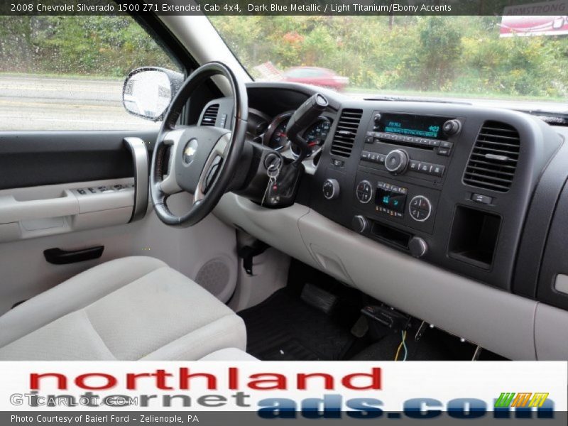 Dark Blue Metallic / Light Titanium/Ebony Accents 2008 Chevrolet Silverado 1500 Z71 Extended Cab 4x4
