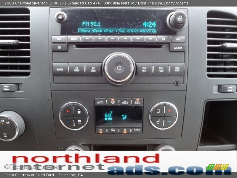 Dark Blue Metallic / Light Titanium/Ebony Accents 2008 Chevrolet Silverado 1500 Z71 Extended Cab 4x4