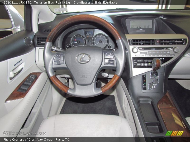 Tungsten Silver Pearl / Light Gray/Espresso Birds-Eye Maple 2010 Lexus RX 350
