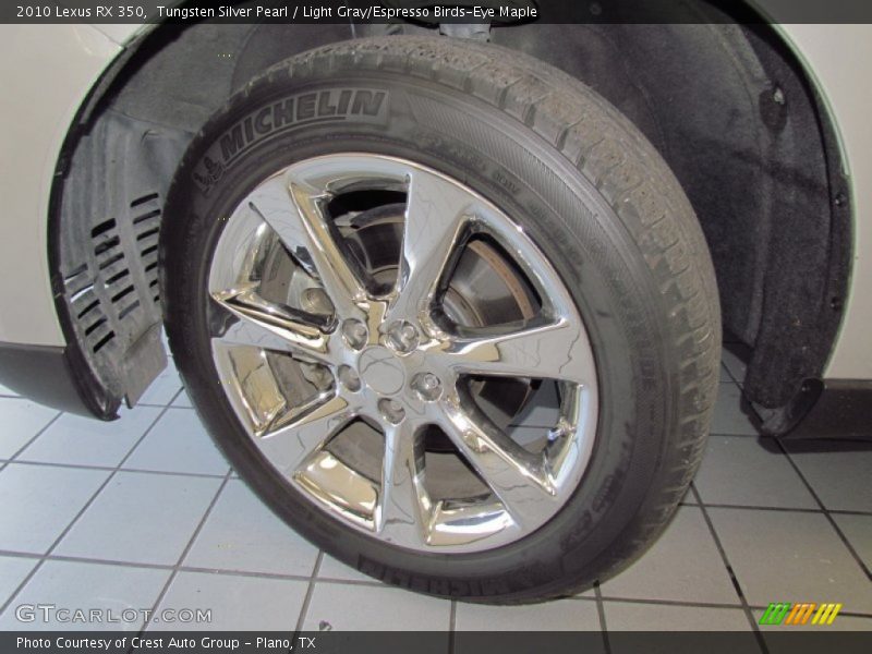 Tungsten Silver Pearl / Light Gray/Espresso Birds-Eye Maple 2010 Lexus RX 350