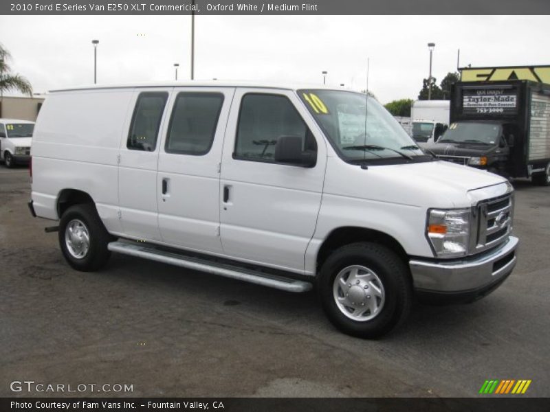 Oxford White / Medium Flint 2010 Ford E Series Van E250 XLT Commericial