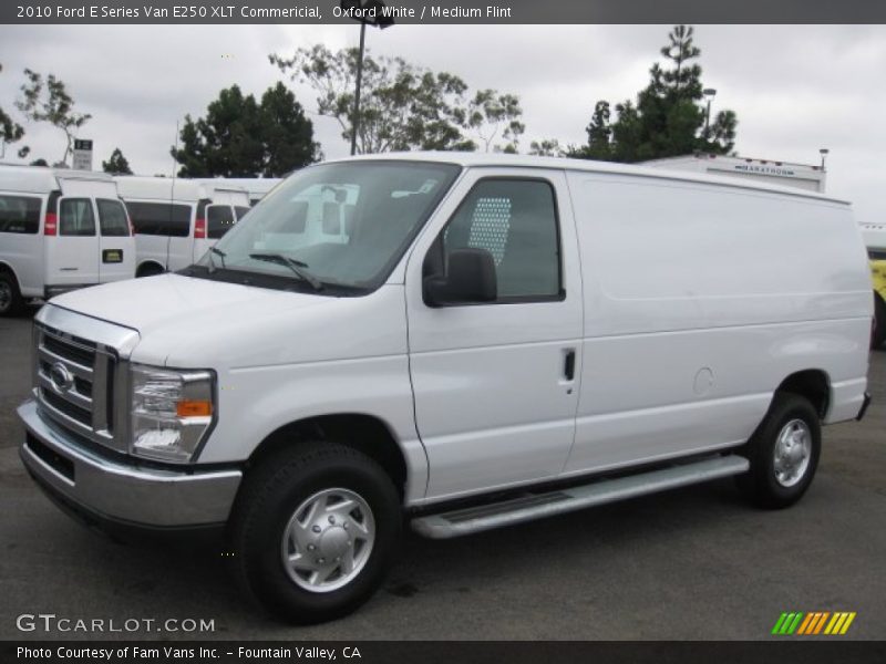 Oxford White / Medium Flint 2010 Ford E Series Van E250 XLT Commericial