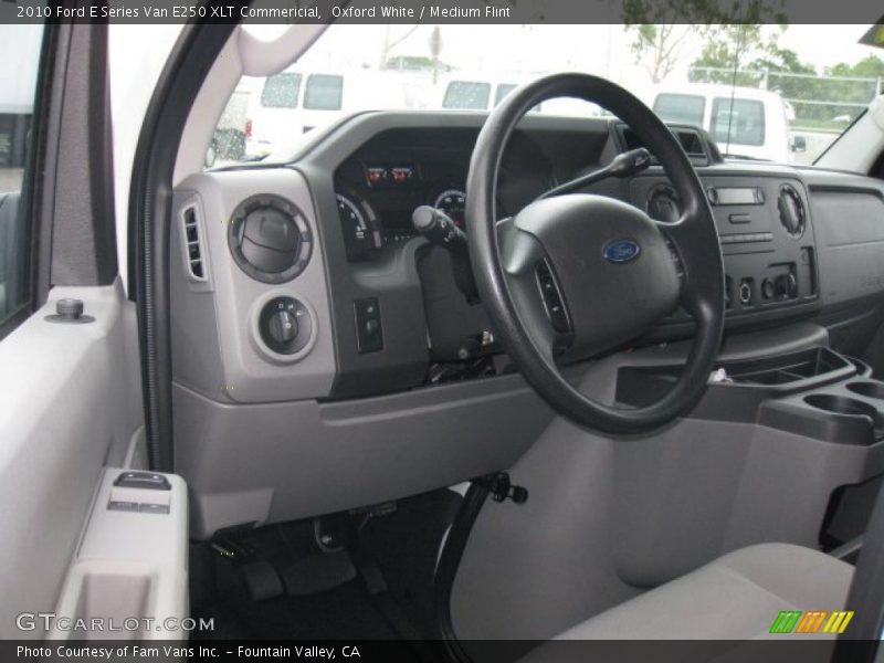 Oxford White / Medium Flint 2010 Ford E Series Van E250 XLT Commericial
