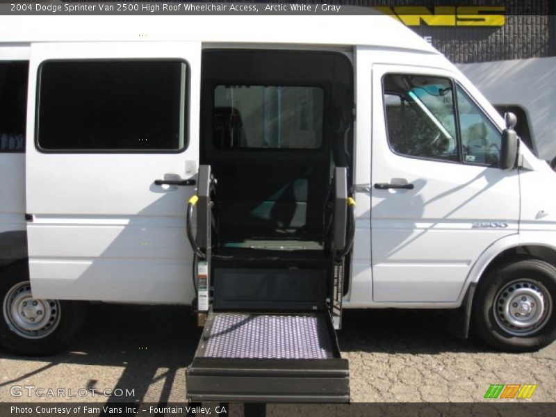 Arctic White / Gray 2004 Dodge Sprinter Van 2500 High Roof Wheelchair Access