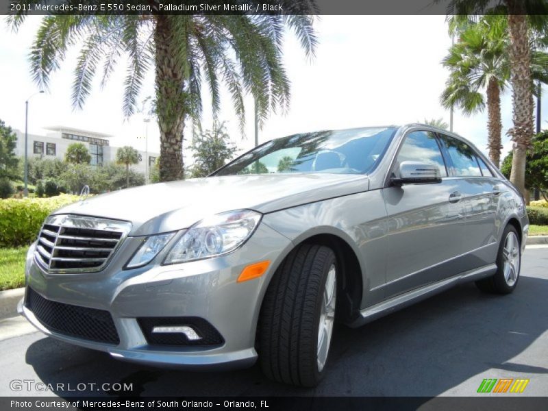 Palladium Silver Metallic / Black 2011 Mercedes-Benz E 550 Sedan