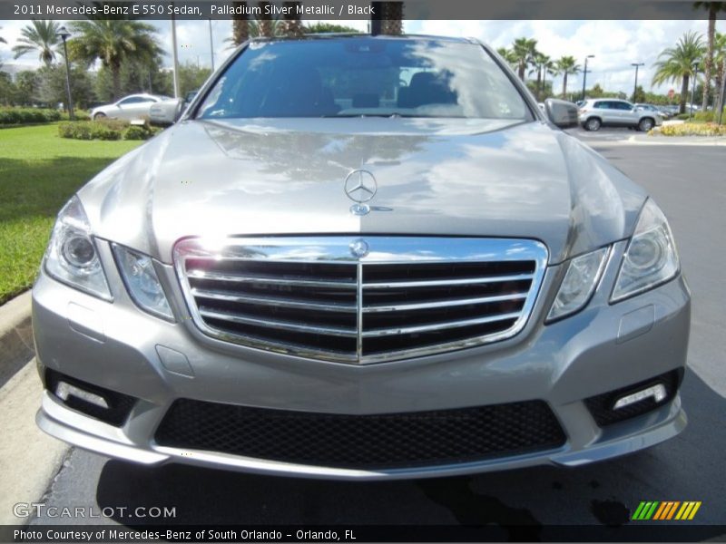 Palladium Silver Metallic / Black 2011 Mercedes-Benz E 550 Sedan