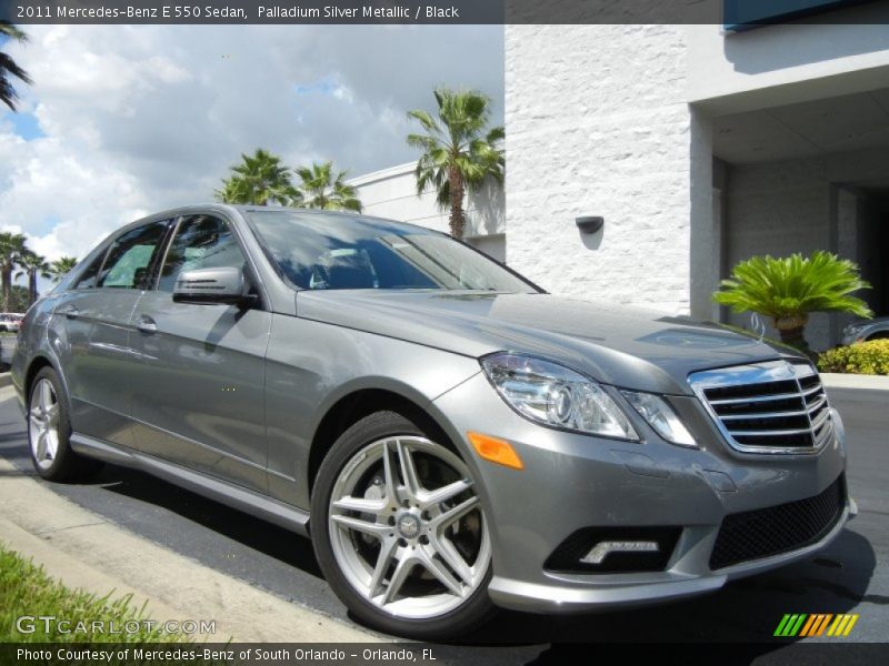 Palladium Silver Metallic / Black 2011 Mercedes-Benz E 550 Sedan