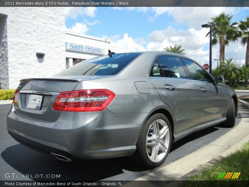 Palladium Silver Metallic / Black 2011 Mercedes-Benz E 550 Sedan