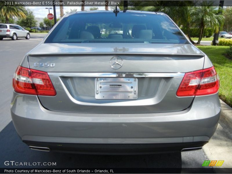 Palladium Silver Metallic / Black 2011 Mercedes-Benz E 550 Sedan