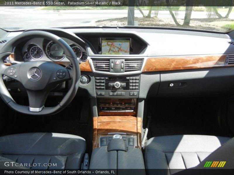 Palladium Silver Metallic / Black 2011 Mercedes-Benz E 550 Sedan