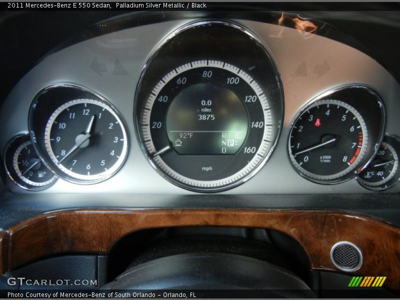 Palladium Silver Metallic / Black 2011 Mercedes-Benz E 550 Sedan