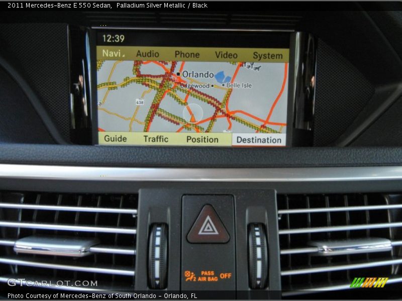 Palladium Silver Metallic / Black 2011 Mercedes-Benz E 550 Sedan