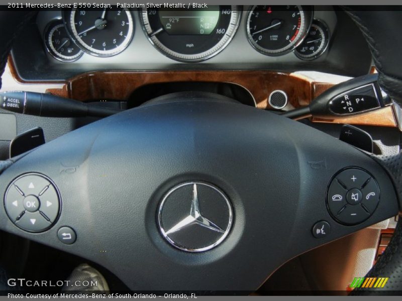 Palladium Silver Metallic / Black 2011 Mercedes-Benz E 550 Sedan