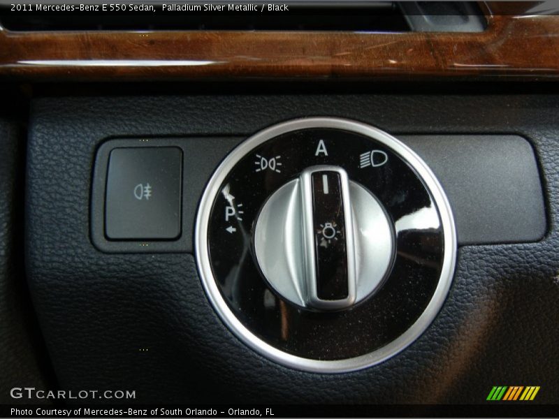 Palladium Silver Metallic / Black 2011 Mercedes-Benz E 550 Sedan