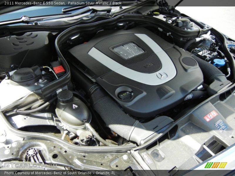 Palladium Silver Metallic / Black 2011 Mercedes-Benz E 550 Sedan