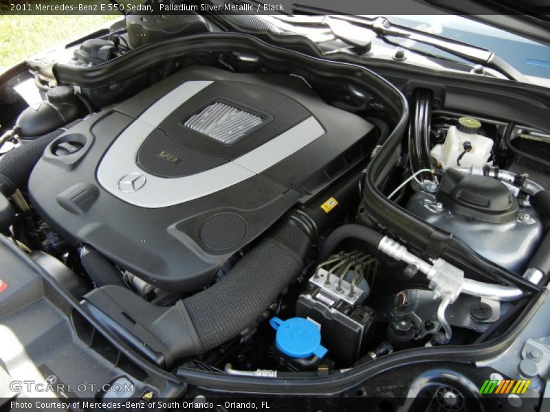 Palladium Silver Metallic / Black 2011 Mercedes-Benz E 550 Sedan