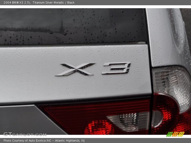 Titanium Silver Metallic / Black 2004 BMW X3 2.5i