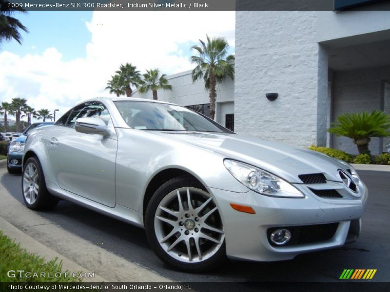 Iridium Silver Metallic / Black 2009 Mercedes-Benz SLK 300 Roadster