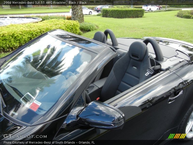 Black / Black 2009 Mercedes-Benz SLK 55 AMG Roadster