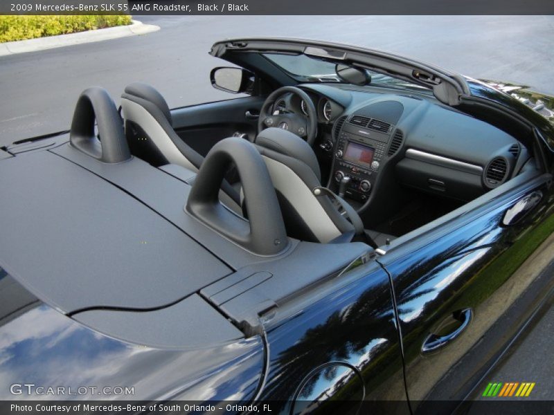 Black / Black 2009 Mercedes-Benz SLK 55 AMG Roadster