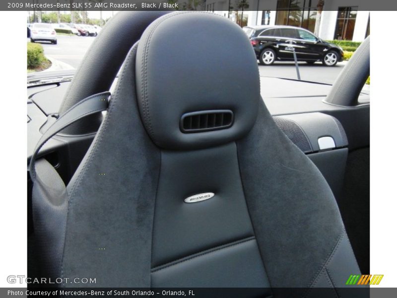 Black / Black 2009 Mercedes-Benz SLK 55 AMG Roadster