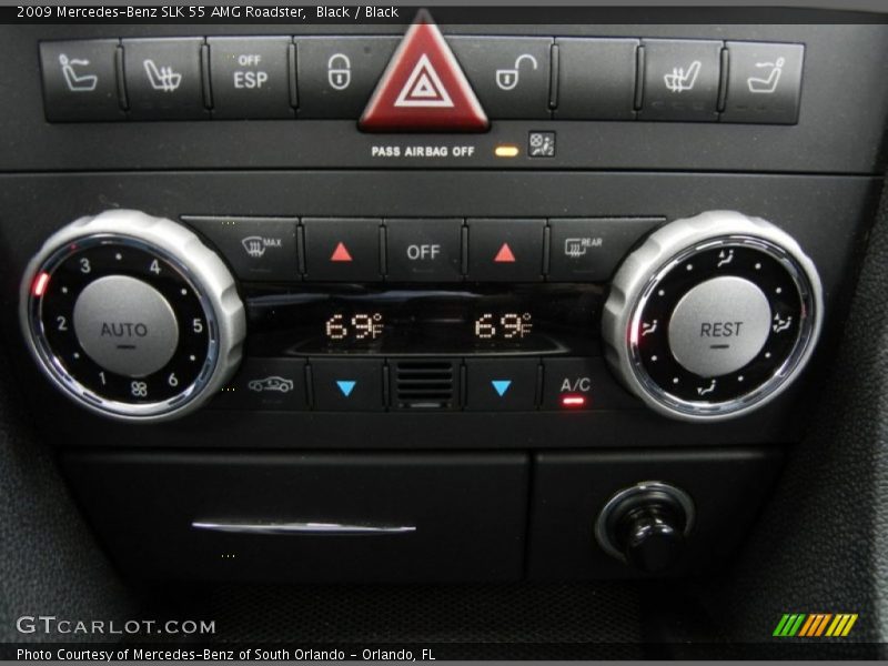 Controls of 2009 SLK 55 AMG Roadster