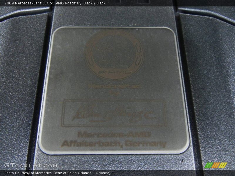 Black / Black 2009 Mercedes-Benz SLK 55 AMG Roadster