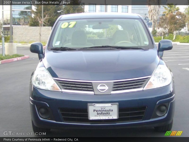 Blue Onyx Metallic / Beige 2007 Nissan Versa S